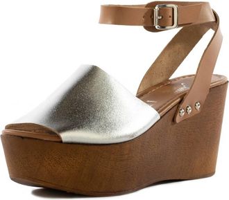 Seychelles Womens Forward Wedge Sandal In Silver