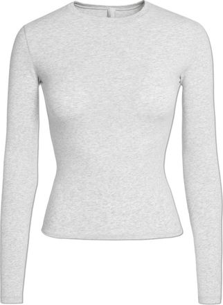 SKIMS Skims, Tops, Dames, Grijs, S, Katoen, Katoenen Jersey Longsleeve T-shirt