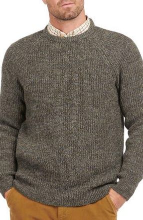 Barbour Mens Horseford Wool Crewneck Sweater in Olive at Nordstrom Rack, Size Medium