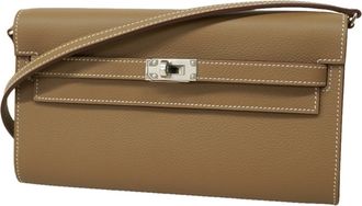 Herm&egrave;s Etoupe Gray Chain/Shoulder Wallet (Pre-Owned)