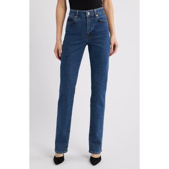 Frame Denim The Ruler High Waist Straight Leg Jeans in Written at Nordstrom Rack, Size 31