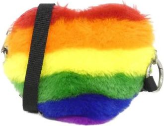 Balenciaga Pre-owned Mini Bags, female, Multicolor, Size: ONE SIZE Pre-owned 677903 Faux Fur Shoulder Bag