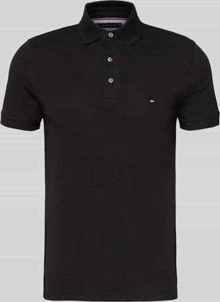 Tommy Hilfiger Slim Fit Poloshirt mit Stretch-Anteil in Black, Größe XXXL