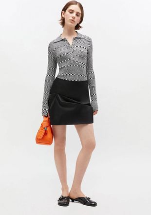 Ganni Black Nylon Mini Skirt - Size 32