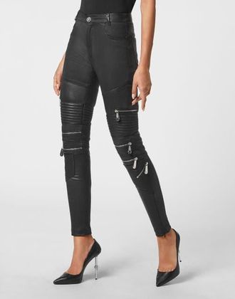 Philipp Plein Leather Trousers Women in Black at Nordstrom, Size X-Small/small