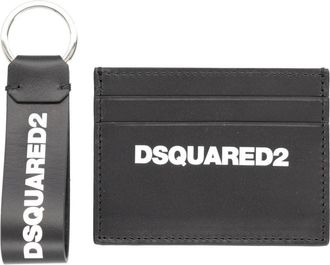 Dsquared2 Card Holder Leather Keychain Set Wallet