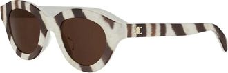 Celine Celine - Triomphe Mini Zonnebril - unisex - Accessoires - Veelkleurig - Maat: 47 MM
