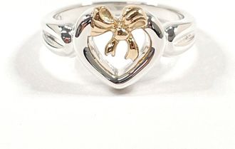 Tiffany & Co. Gold Silver Yellow Gold (18K) Silver 925 Band Ring (Pre-Owned)