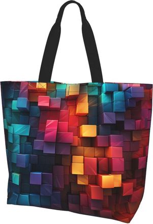 Generic Square Handbag Eco Friendly Tote Bag Durable Handbags For Work College Daily Use