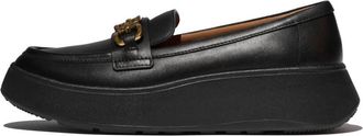 FitFlop Womens Square-Chain Loafer In Black