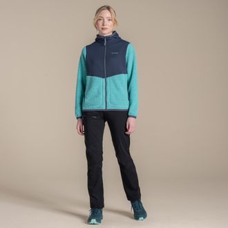 Craghoppers Dames/Dames Telesto Fleecejack met capuchon (Antraciet/Geglazuurd Aqua)