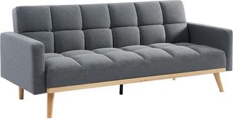 Siediti Fuori e Dentro Sof&aacute; cama de dos plazas en tejido gris