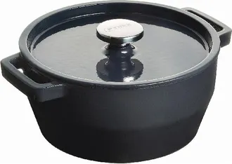 Pyrex Cocotte Redonda De Fundici&oacute;n Gris 28 Cm 6,3 Litros