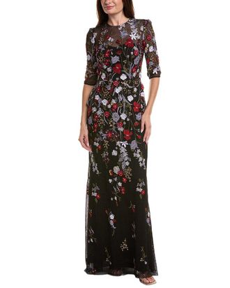 Teri Jon by Rickie Freeman Teri Jon By Rickie Freeman Printed Maxi Dress