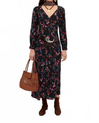 Rixo Mavis Midi Dress In City Floral Black