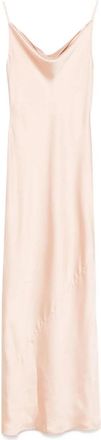Norma Kamali Beige Cowl Neck Mouwloze Fishtail Jurk - Dames - Avondkleed - Roze - S - Kleedjes