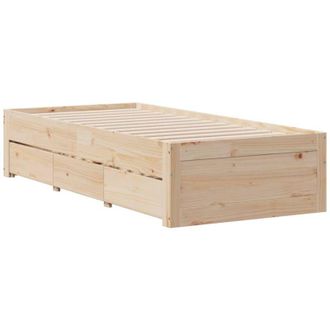 vidaXL Cama Sin Colch&oacute;n Con Cajones Madera Maciza De Pino 75x190 Cm Vidaxl