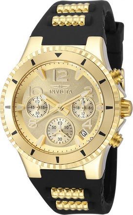 Invicta BLU Chronograph Quartz Gold Dial Ladies Watch 36909