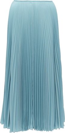 Joseph Abbot blue accordion pleats center seam round table skirt FR34 XS