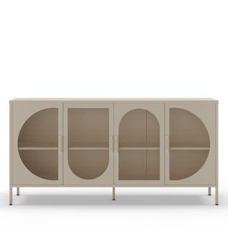 DRAWER Aparador de 4 puertas de metal L160cm - Beige