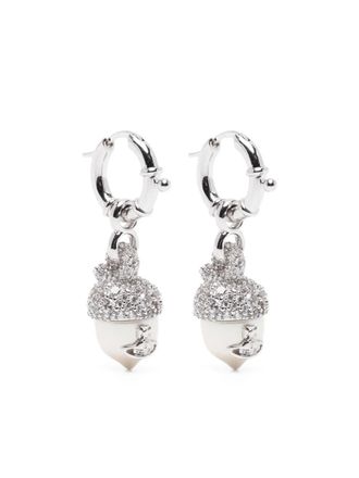 Vivienne Westwood Lucille embellished earrings - women - Metal/Faux Pearl/glass - One Size - Silver