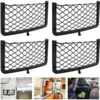 OEM Adecuado Para Mantenimiento - Juego De 4 Redes De Almacenamiento Para Coche - 36 X 18 Cm - Material: Pl&aacute;stico Abs Y Nailon - Tornillos Y Ganchos Para 