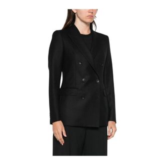 Tagliatore J Parigi Double-Breasted Blazer - Dames - Jassen - Zwart - Maat: S Wol