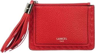 Lancel Porte cartes 1Er Flirt - Dames - Accessoires - Rood - Maat: ONE Size Leer
