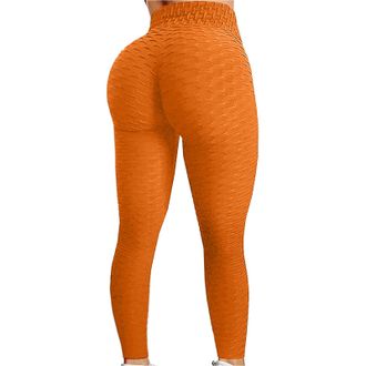 Generic Lift Leggings for Women Scrunch Bums Anti Cellulite Gym Leggings Ladies High Waisted Tummy Control Stretch Yoga Pants Honeycomb No See Through Running