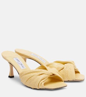Jimmy Choo London Skye Twist leather mules