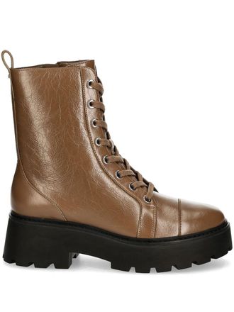 Michael Michael Kors Blake combat boots - women - Leather - 11 - Brown