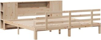 vidaXL Bookcase Bed without Mattress 200x200cm Solid Wood Pine Vidaxl