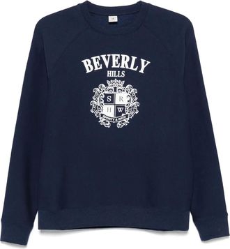 Sporty & Rich Felpa con applicazione Beverly Hills - Blu