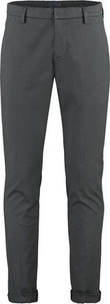 Dondup Stretch Katoenen Broek met Omgeslagen Zoom - Heren - Slim Fit Broeken - Grijs - W38 - Katoen - Broeken