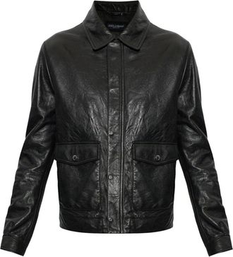 Dolce & Gabbana Giacca in pelle - - Jackets - Uomo - Nero - M