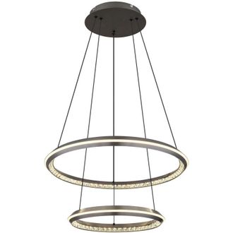 Globo Lighting L&aacute;mpara De Techo Colgante Gris Mate, 2 Led Regulables, 2700-6000 K