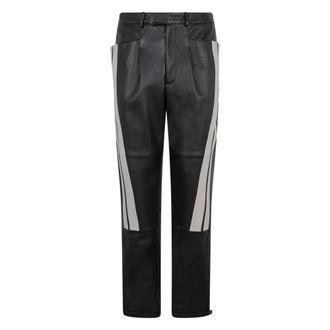 Moschino Broeken, Heren, Zwart, M, Leer, Lederbroek