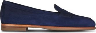 Santoni Kobaltblauwe su&egrave;de loafers - Dames - Loafers - Blauw - 36 1/2 EU - Su&egrave;de - Schoenen