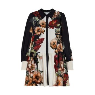 Alice & Olivia Jurk met bloemenprint en smockmouwen - Dames - Jurken - Veelkleurig - Maat: S