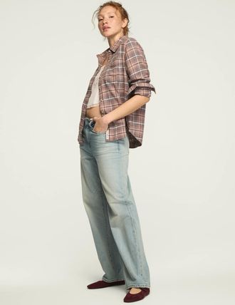 Lucky Brand Womens Plaid Button Down Shirt