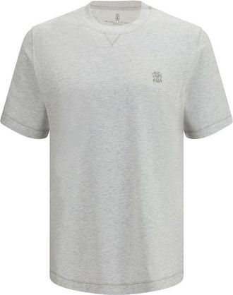 Brunello Cucinelli Gray Cotton Mens T-Shirt