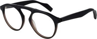 Yohji Yamamoto Zwarte Aviator Optische Monturen - Heren - Brillen - Zwart - ONE Size - Accessoires