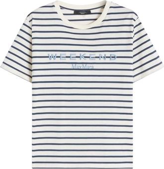 Max Mara Bora T-shirt - Dames - T-shirts - Blauw - XS - Katoen - Tops