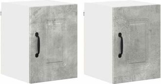 vidaXL Kitchen Wall Cabinet 2 pcs Concrete Grey 30 x 31 x 40 cm vidaXL