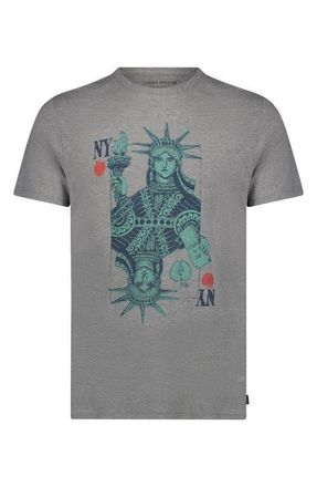 Lucky Brand New York Playing Card Graphic T-Shirt in Heather Gr at Nordstrom, Size Large