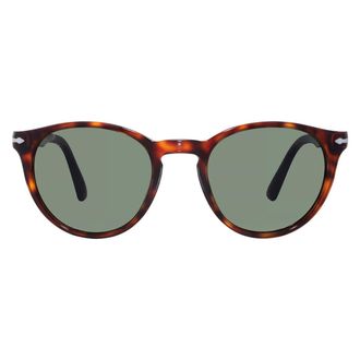 Persol Crystal Green Oval Unisex Sunglasses PO3152S 901531 49