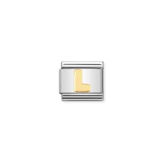 Nomination Composable Classic Letter Links In L Gold