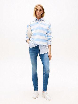 Tommy Hilfiger Nora medium rise skinny jeans met fading