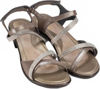 Naot Womens Innovate Heels In Silver Threads Leather