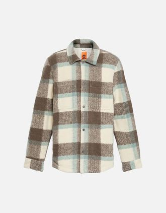 Timberland Mens Life TBT Wool Overshirt Brown - Various - Size: Regular/36